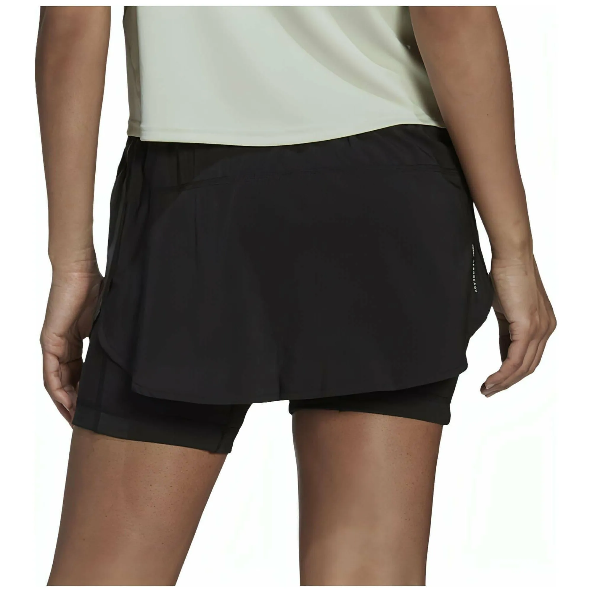 adidas Run Icons 3 Stripes Womens Running Skort - Black