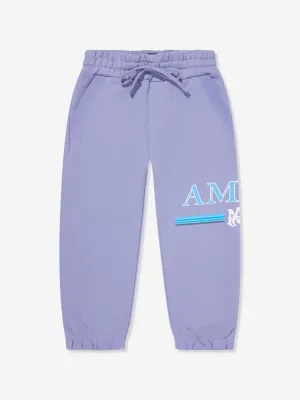 Amiri Kids Bar Logo Joggers in Blue