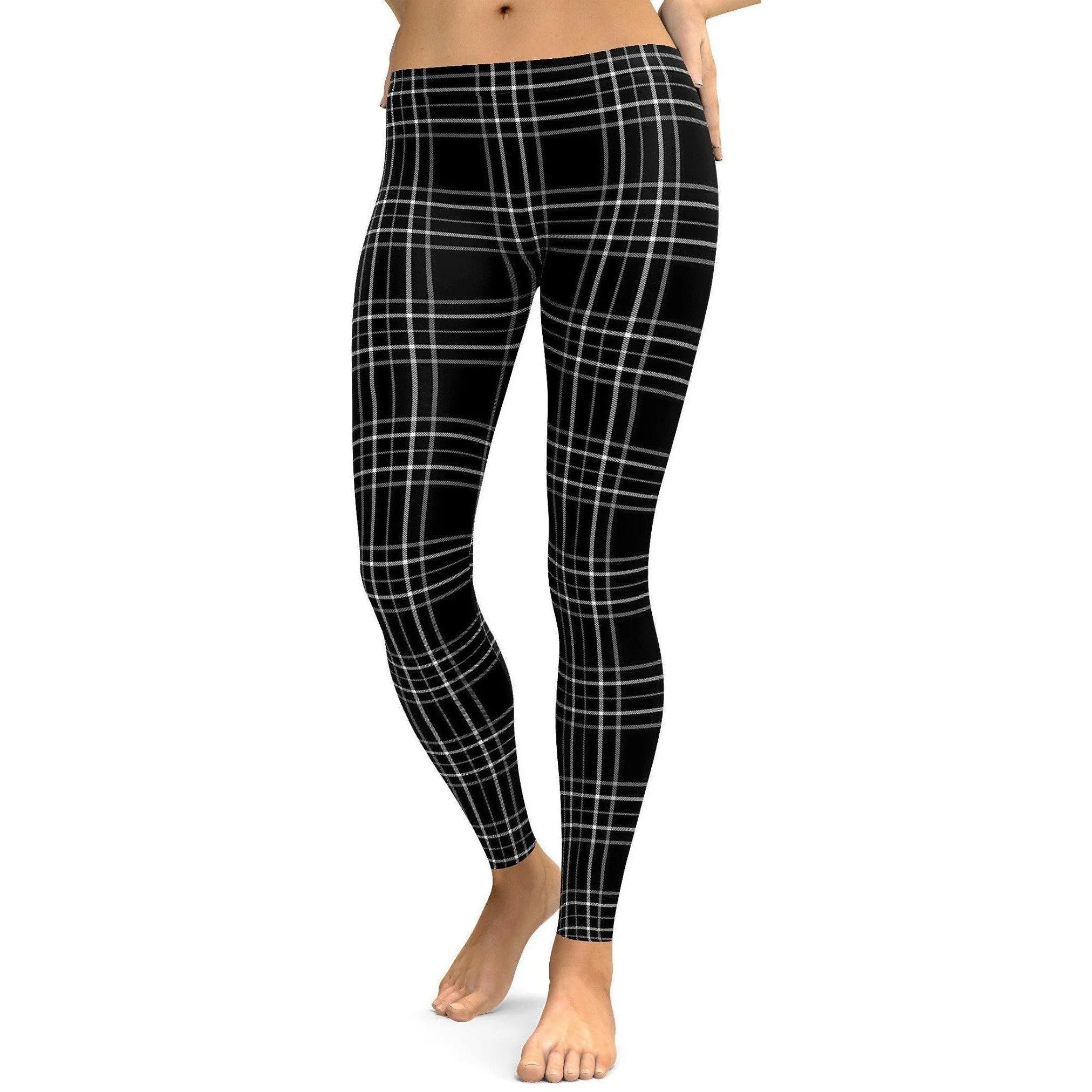 Black & White Tartan Leggings