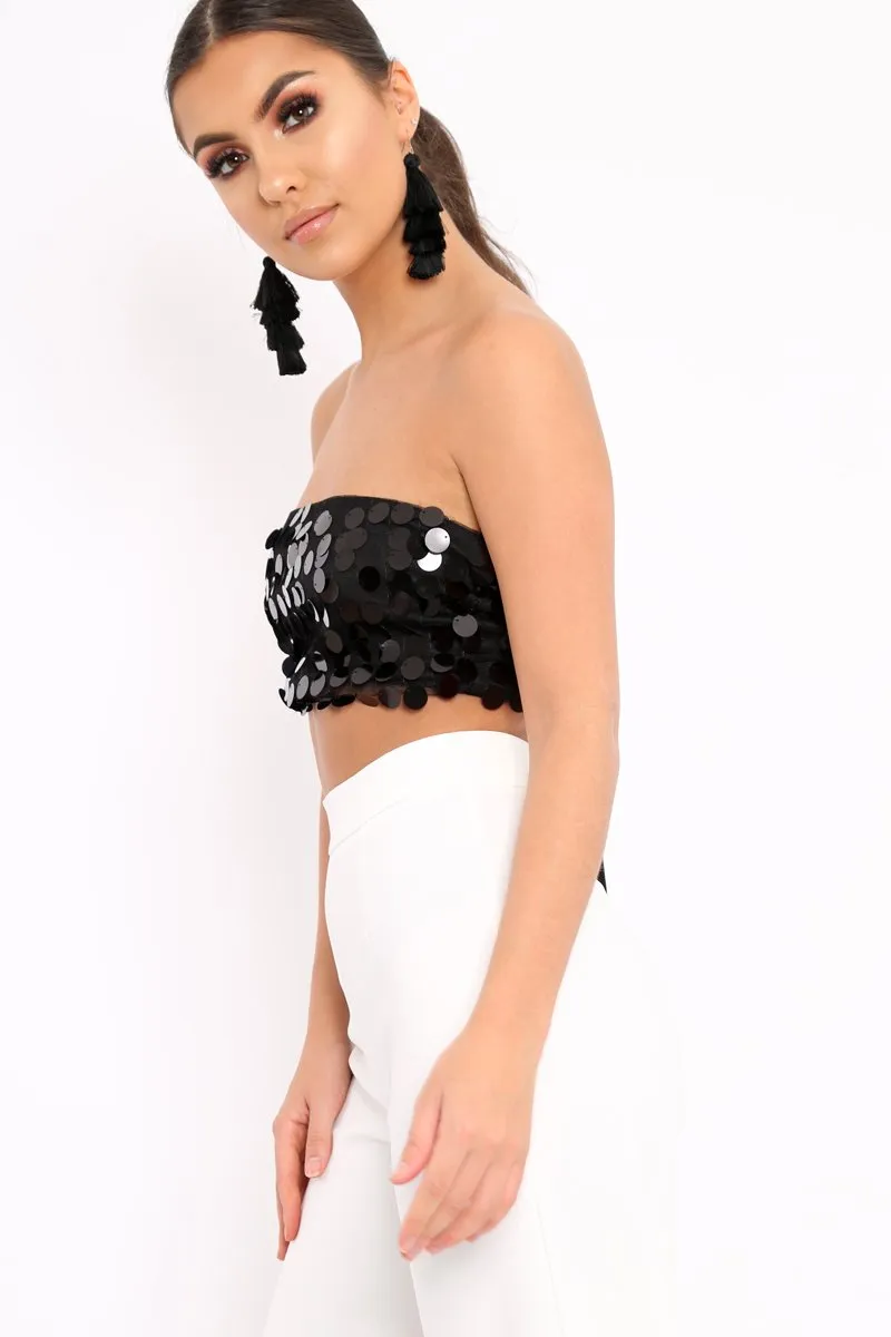 Black Sequin bralet - Aariana