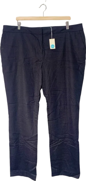 Boden Navy Stretch Wool Trousers UK 20L