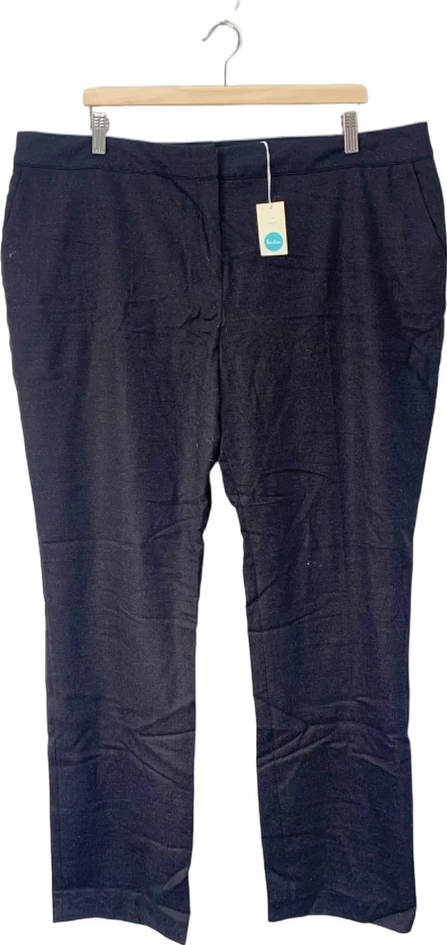 Boden Navy Stretch Wool Trousers UK 20L