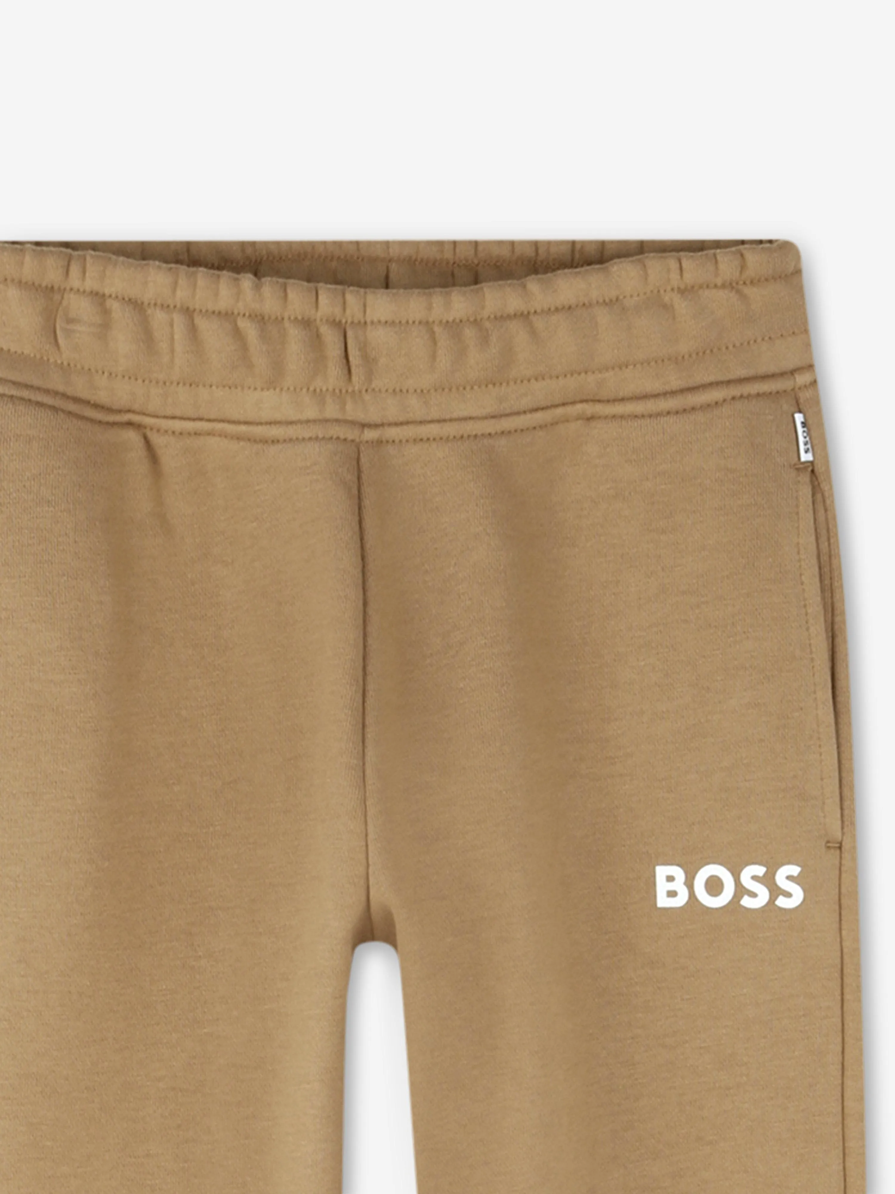 BOSS Boys Logo Joggers in Brown