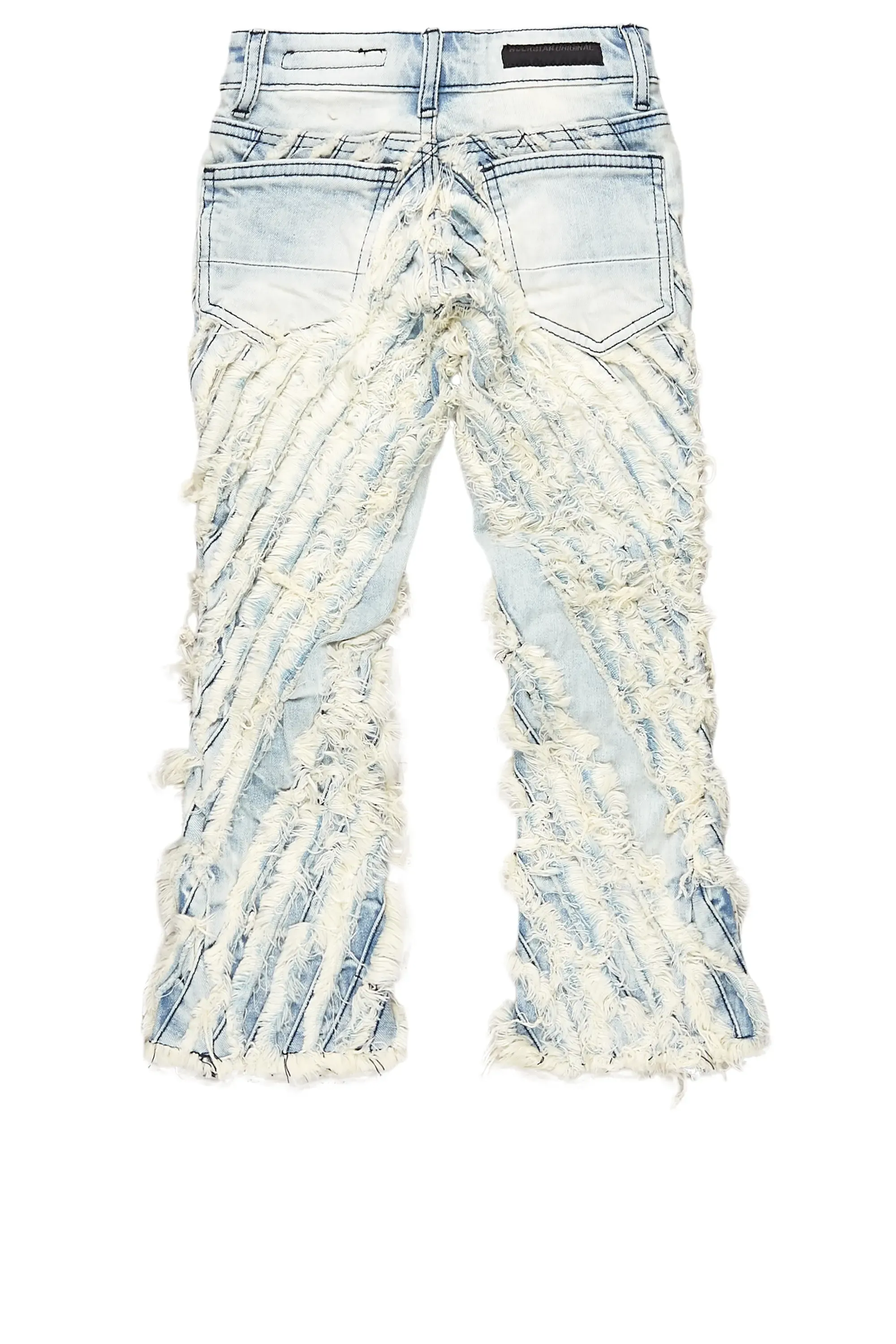 Boys Figg Light Blue Stacked Flare Jean