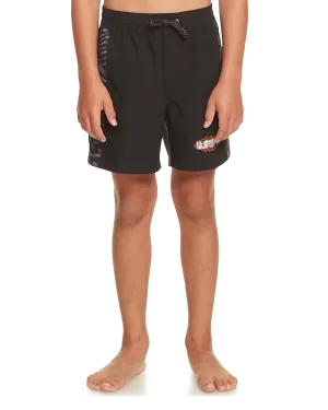 Boys Radical Arch Volley Shorts in Black