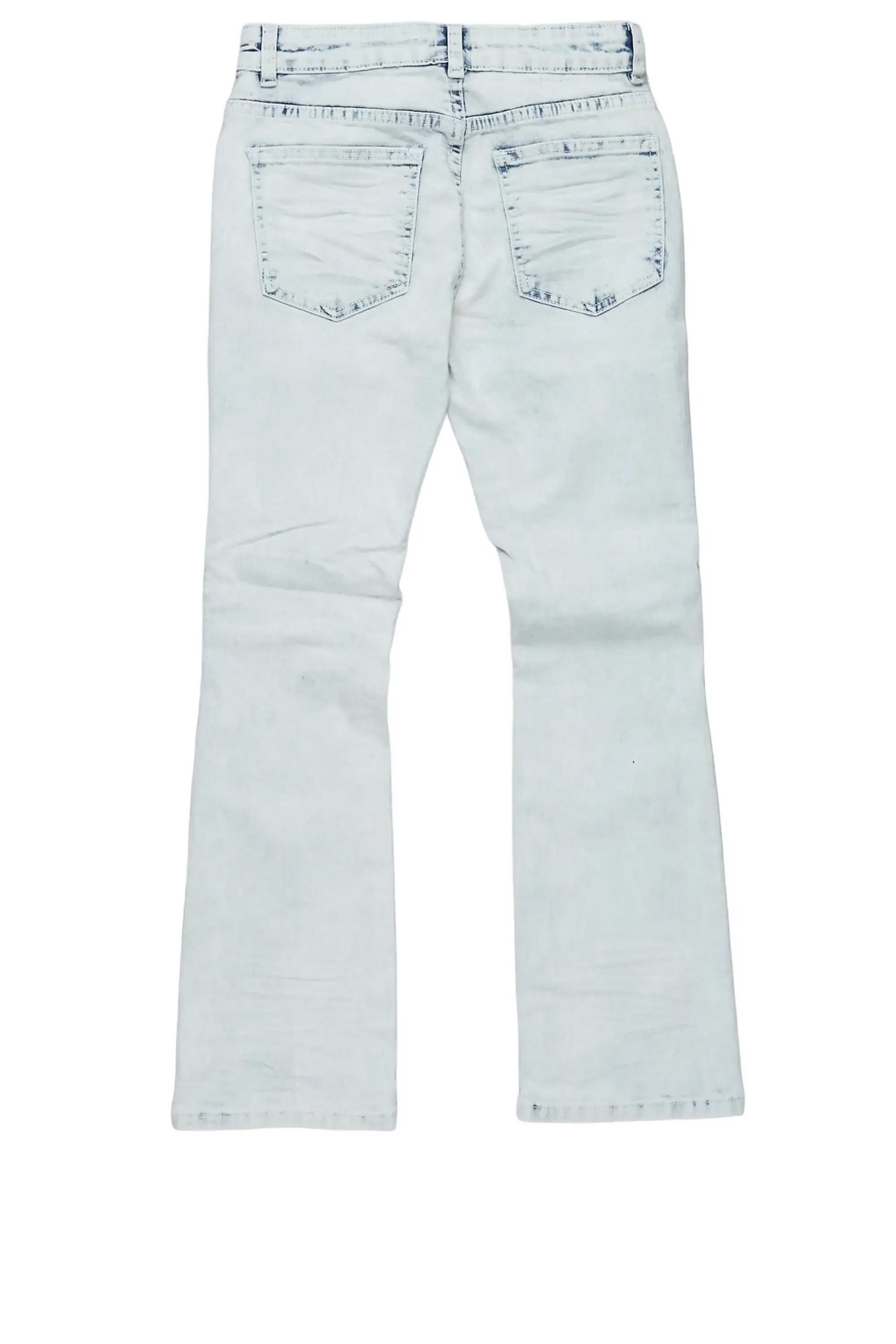 Boys Wald Light Blue Stacked Flare Jean