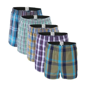 Breathable Plaid Cotton Shorts