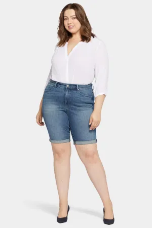 Briella 11 Inch Denim Shorts In Plus Size - Landslide