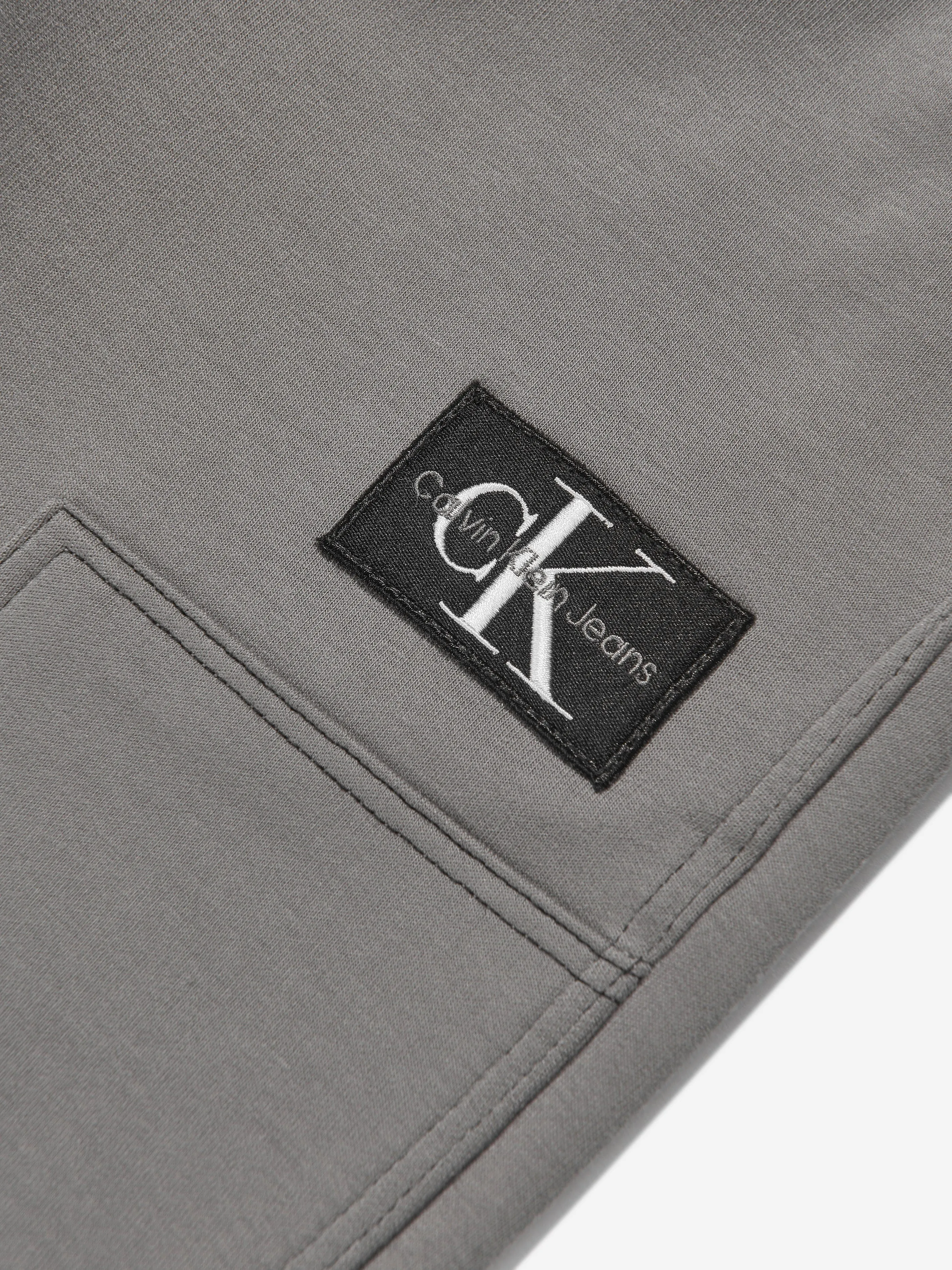 Calvin Klein Boys Silk Spacer Workwear Joggers in Grey