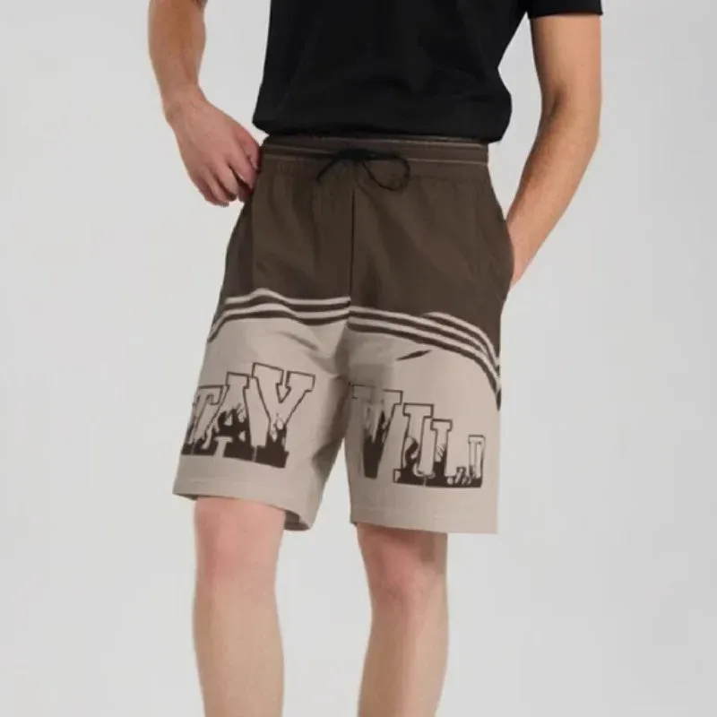 Casual Letter Printed Breathable Shorts