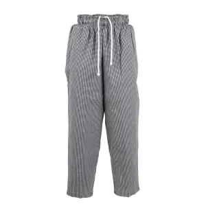 Chef Works Essential Baggy Pants Small Black Check 7XL - A026-7XL