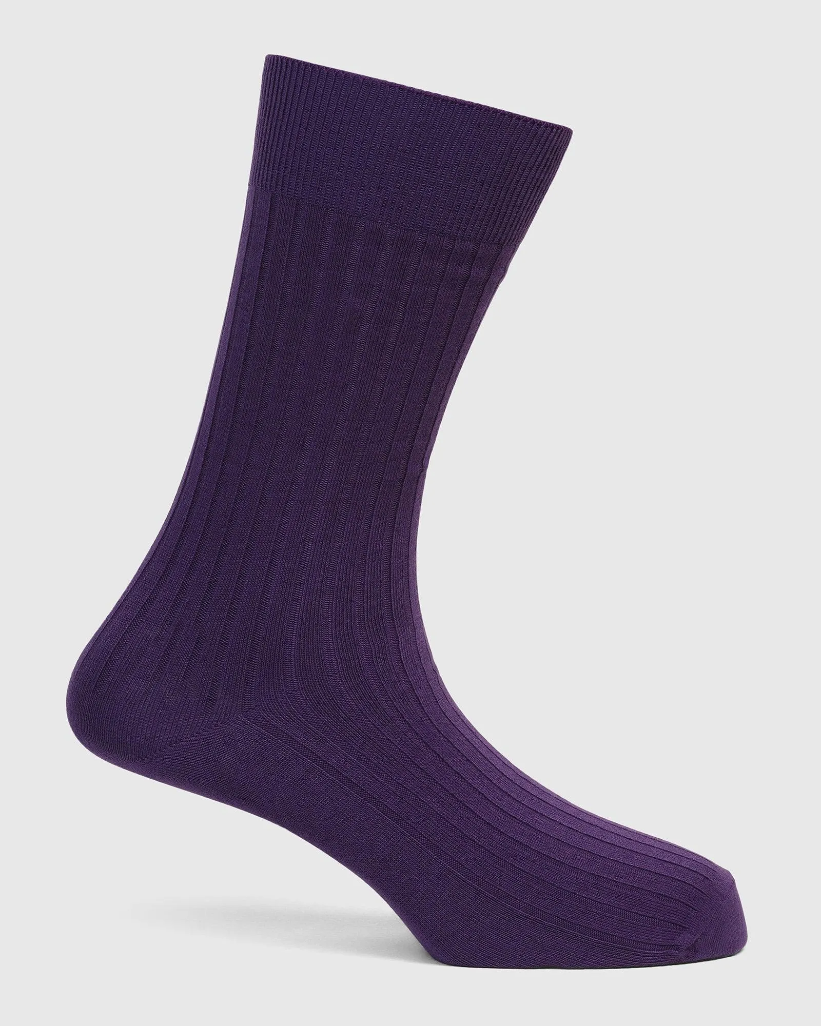 Cotton Purple Printed Socks - Thai