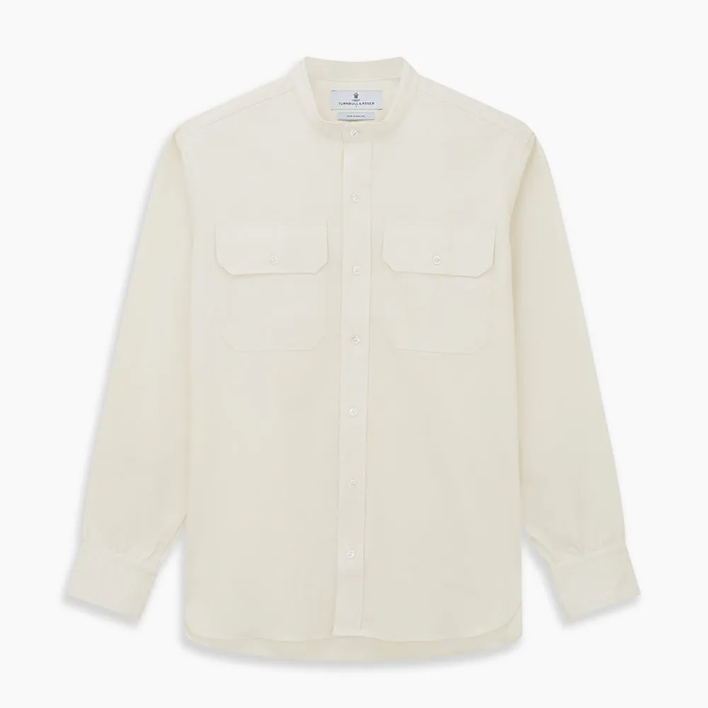 Cream Cotton Weekend Fit Unwin Shirt