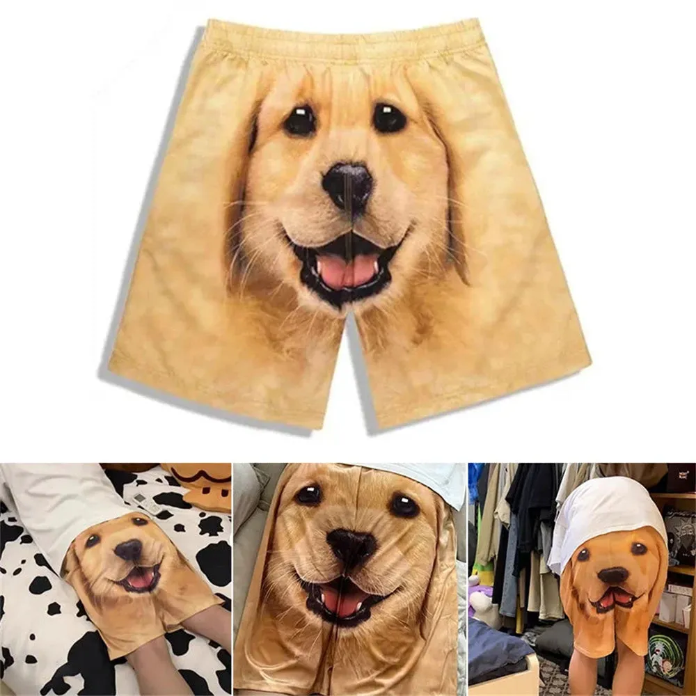 Cute Dog Pajama Shorts for Men, Men's Pajama Bottoms Lounge Sleepwear