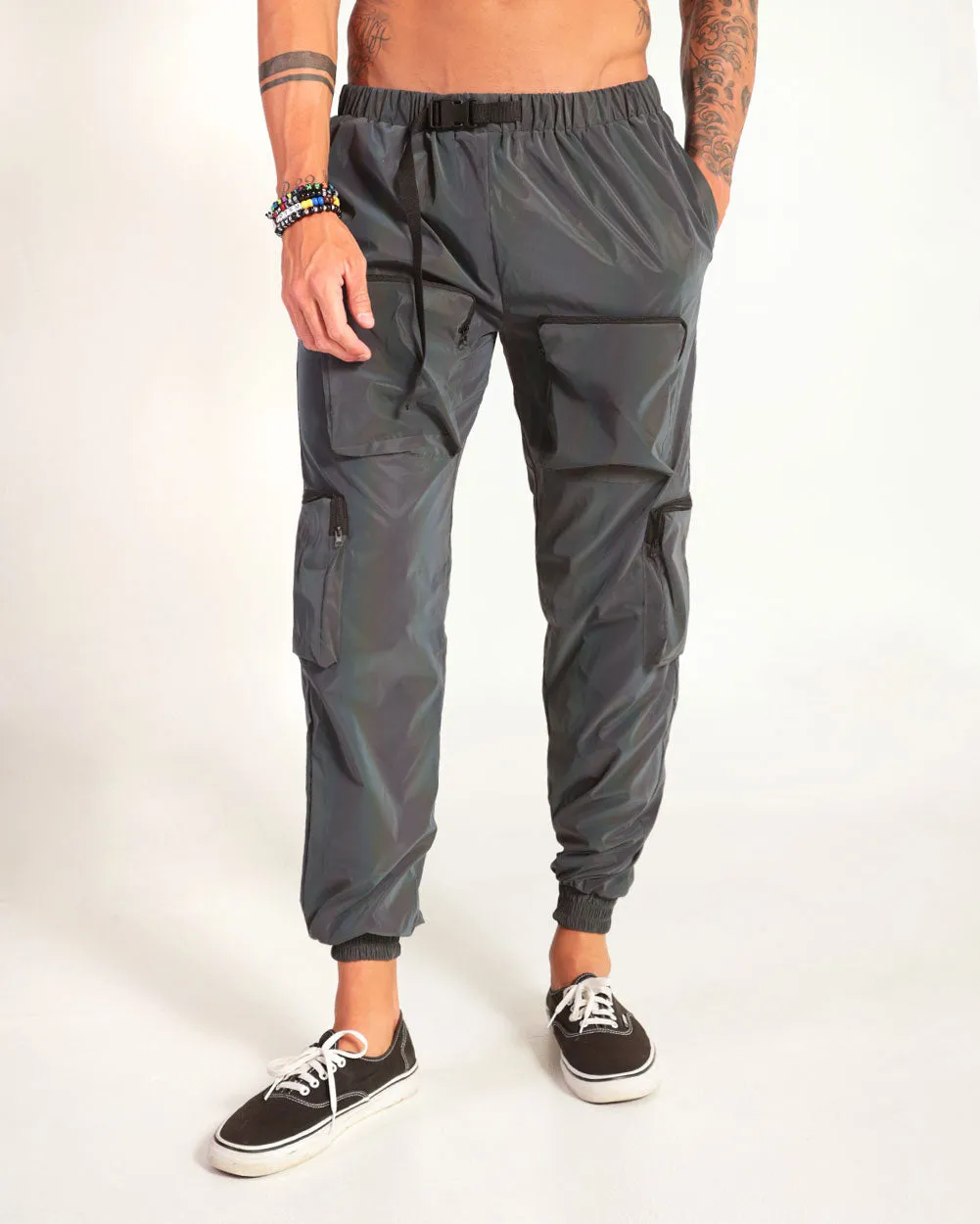 Daylight Rainbow Reflective Joggers with Cargo Pockets