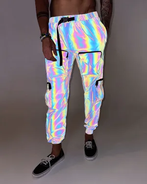 Daylight Rainbow Reflective Joggers with Cargo Pockets