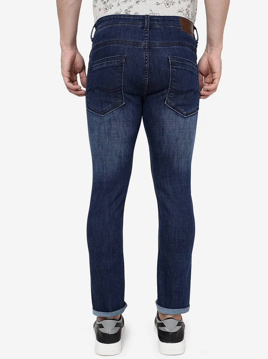 Denim Blue Solid Urban Fit Jeans | Greenfibre