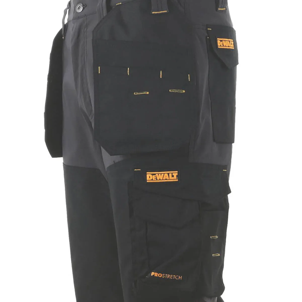 DeWalt Memphis Work Trousers Grey/Black 34" W 31" L