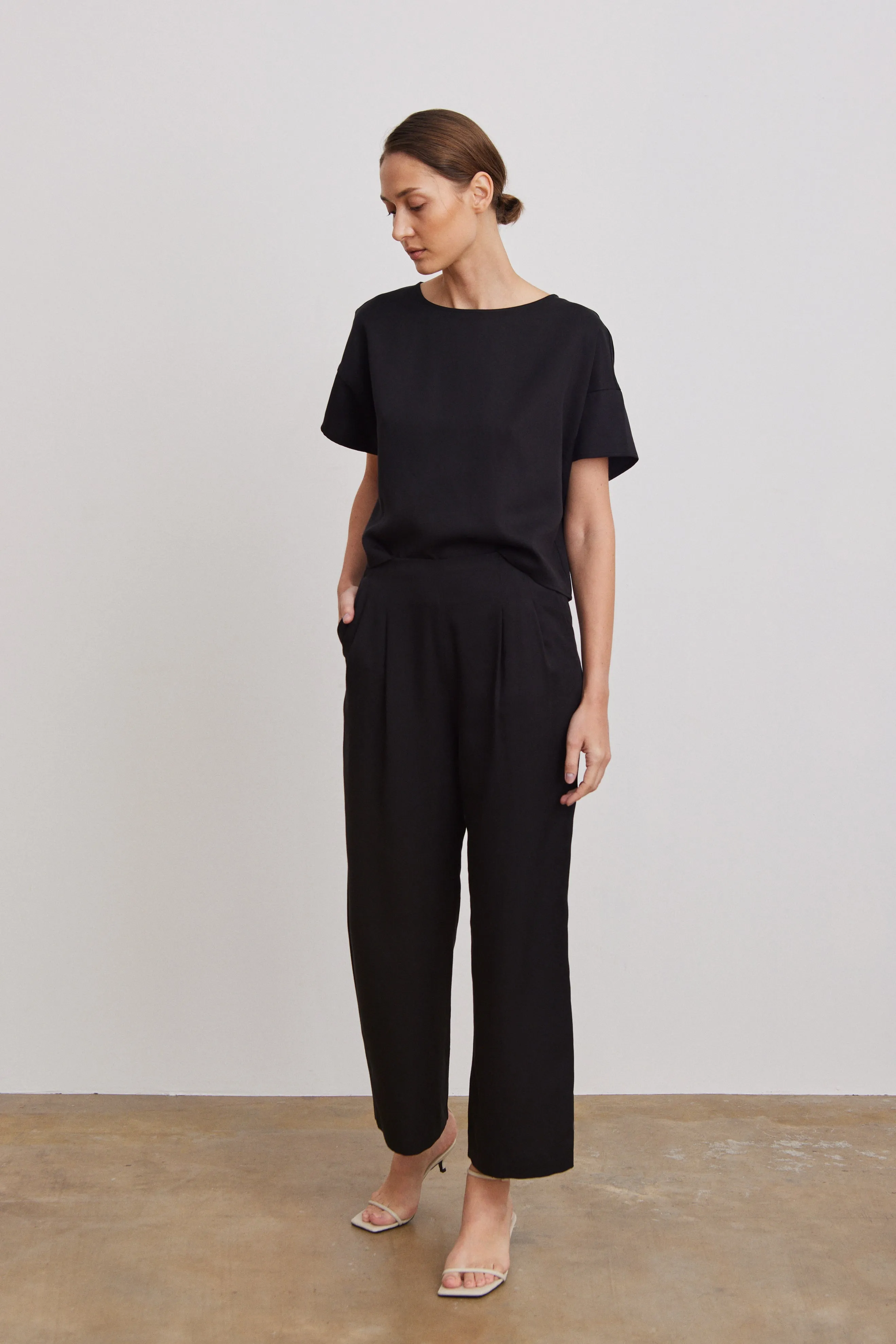 Double Pleat Trousers -- Tencel