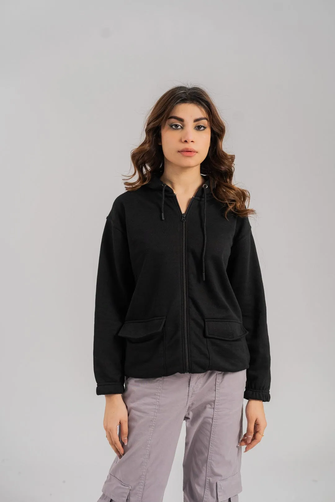 East West Women's Terry Zipper Hoodie