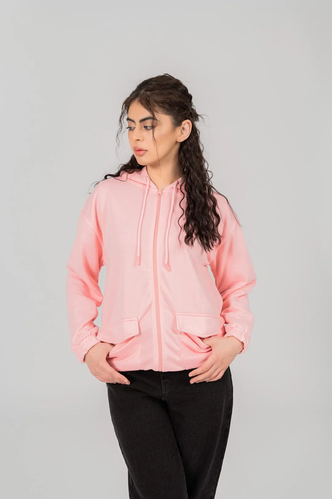 East West Women's Terry Zipper Hoodie