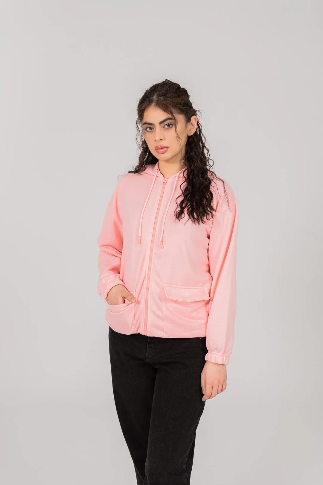 East West Women's Terry Zipper Hoodie