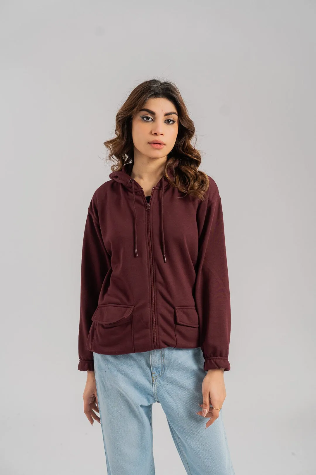 East West Women's Terry Zipper Hoodie