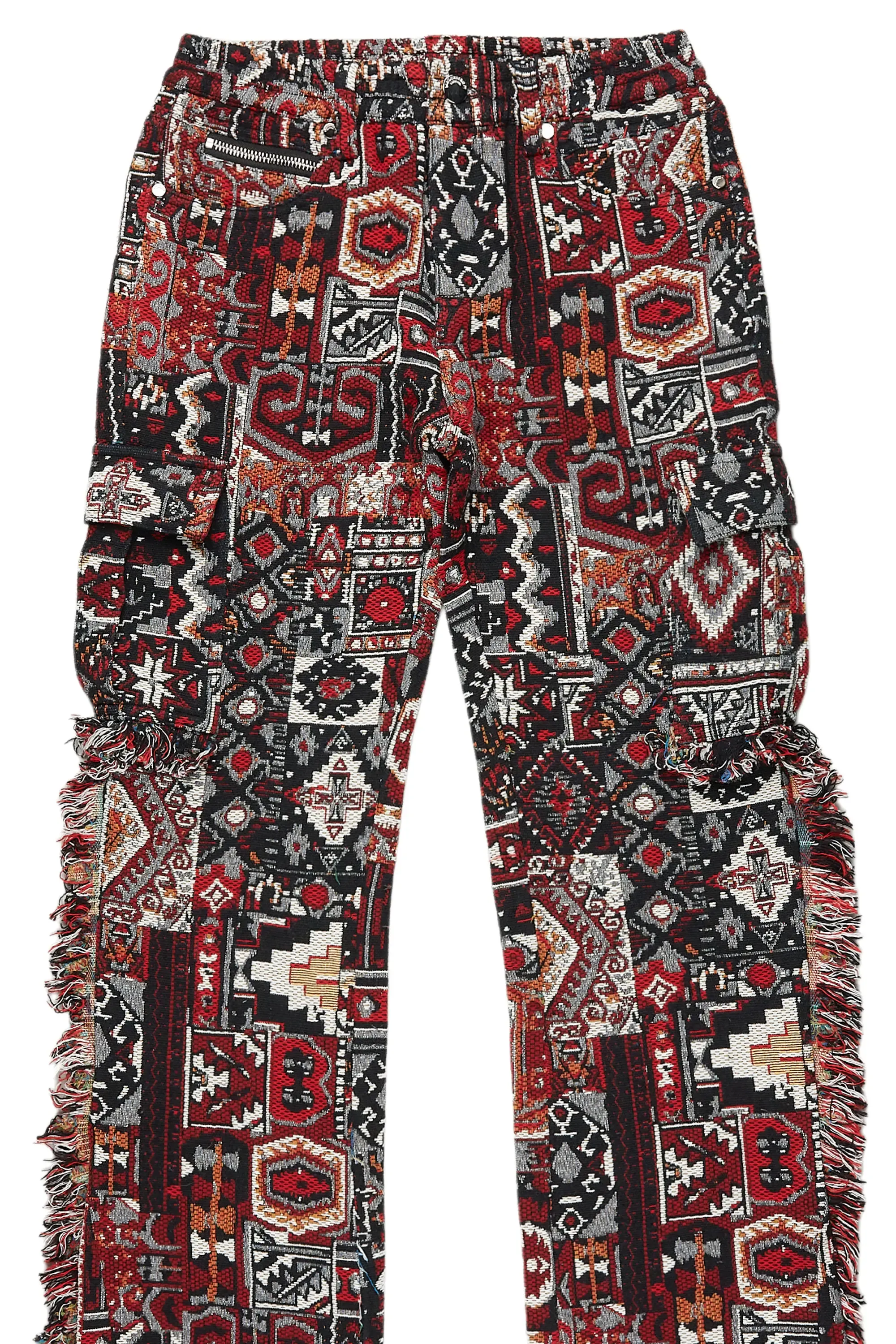 Girls Anaya Black/Multi Slim Flare Pants