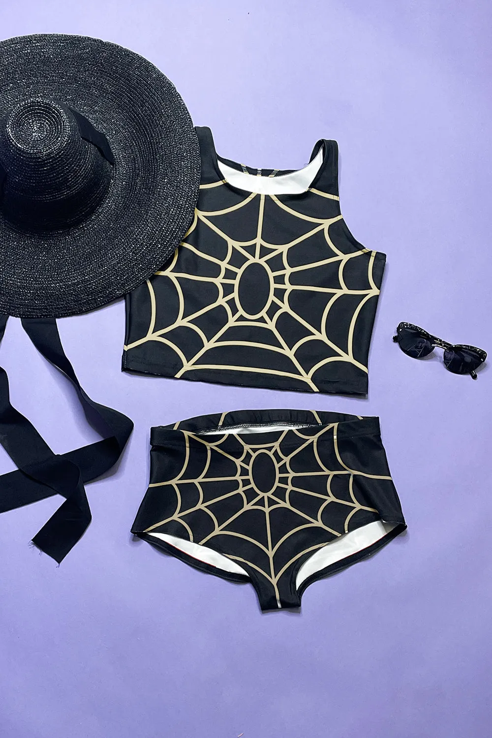 Goth Ghoul Summer Spiderweb Bikini Bottoms