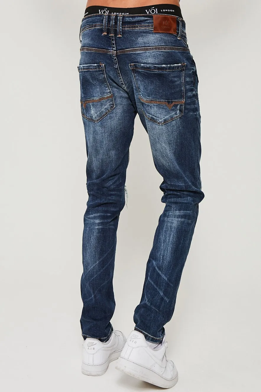 Harrow Tapered Jeans - Dark Blue