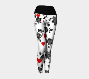 Hearts and Roses Yoga Leggings