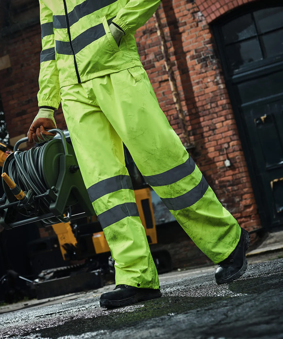 Hi-vis pro pack-away trousers | Yellow