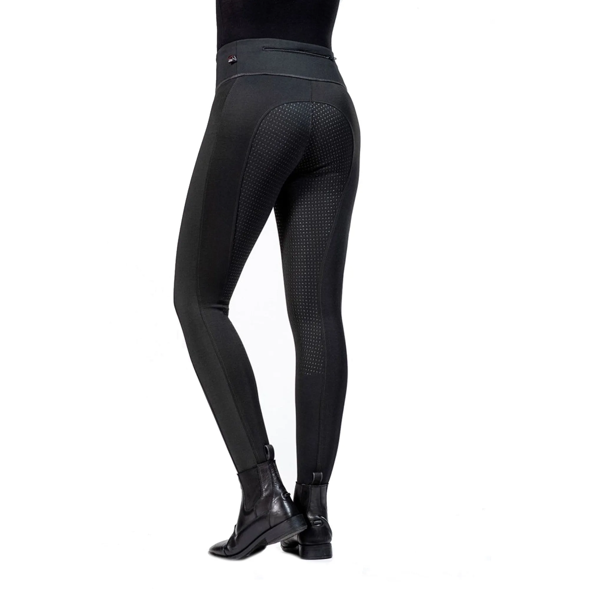 Hkm Ladies Cosy Full Seat Riding Leggings - Black