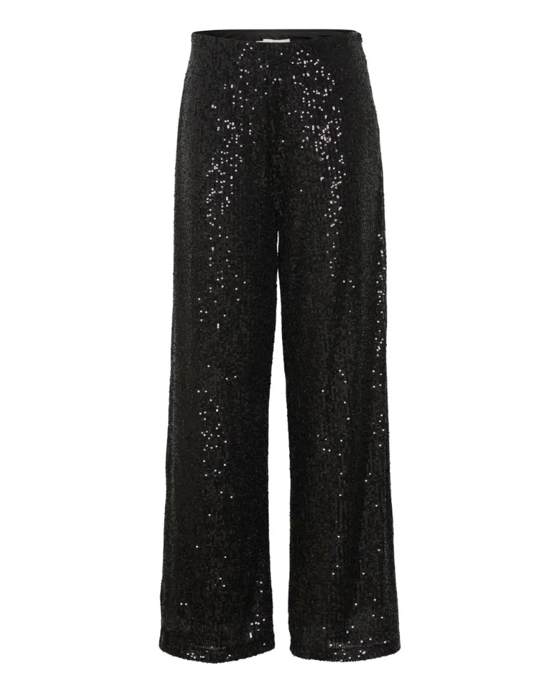 Ichi Fauci Black Sequin Trousers