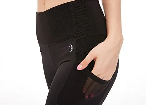 icyzone Tummy Control Slimming Shaping High Waist Yoga Tights Leggings with Mesh