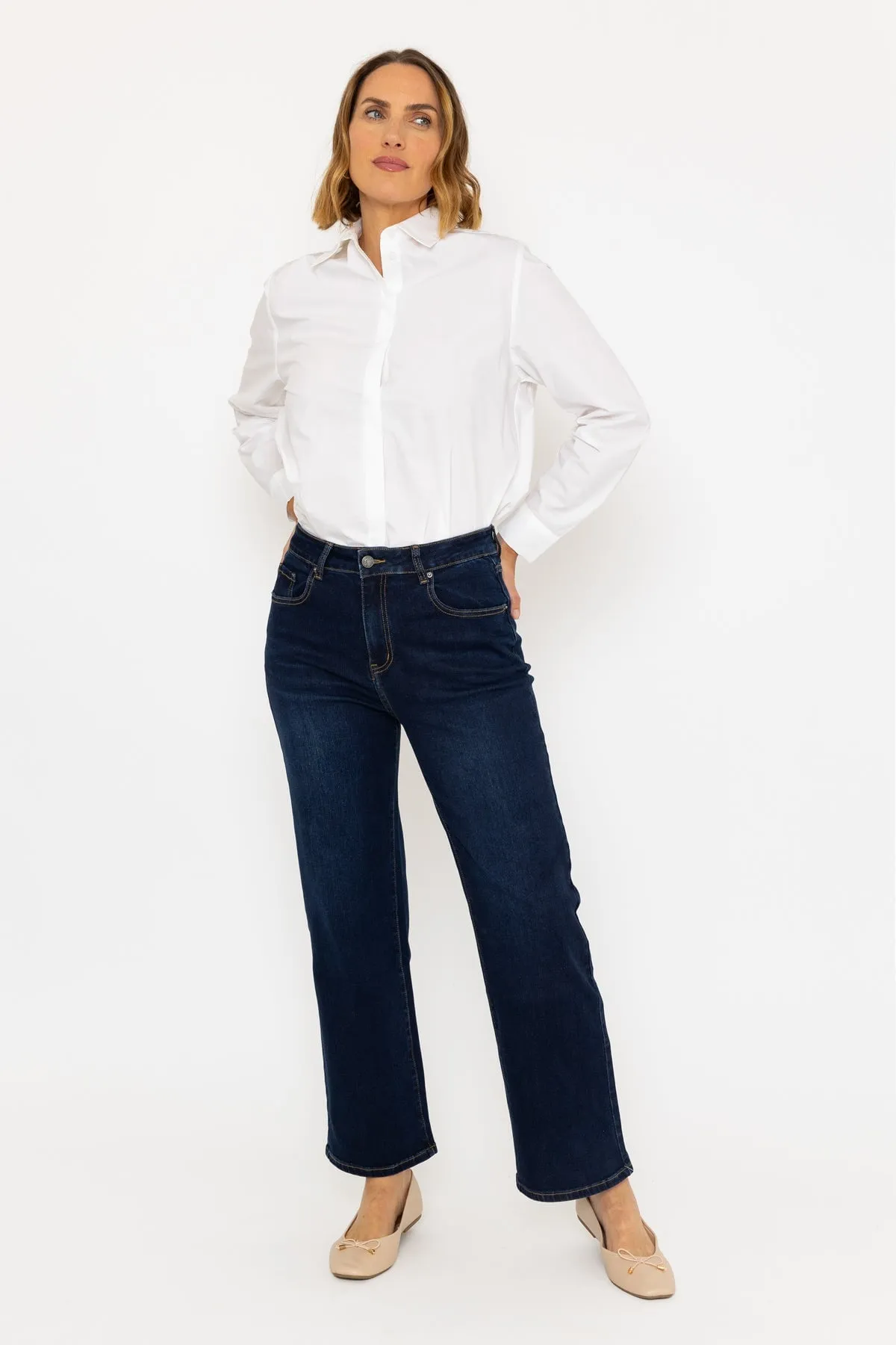 Isabel Wide Leg Denim Trousers