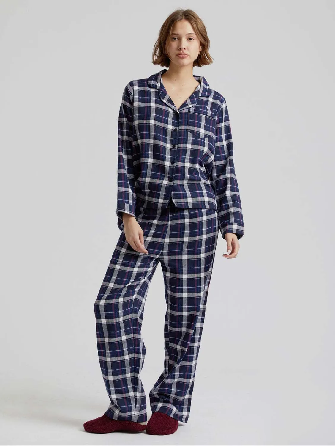 Jim Jam Women's Organic Cotton Pyjama Trousers | Dark Navy