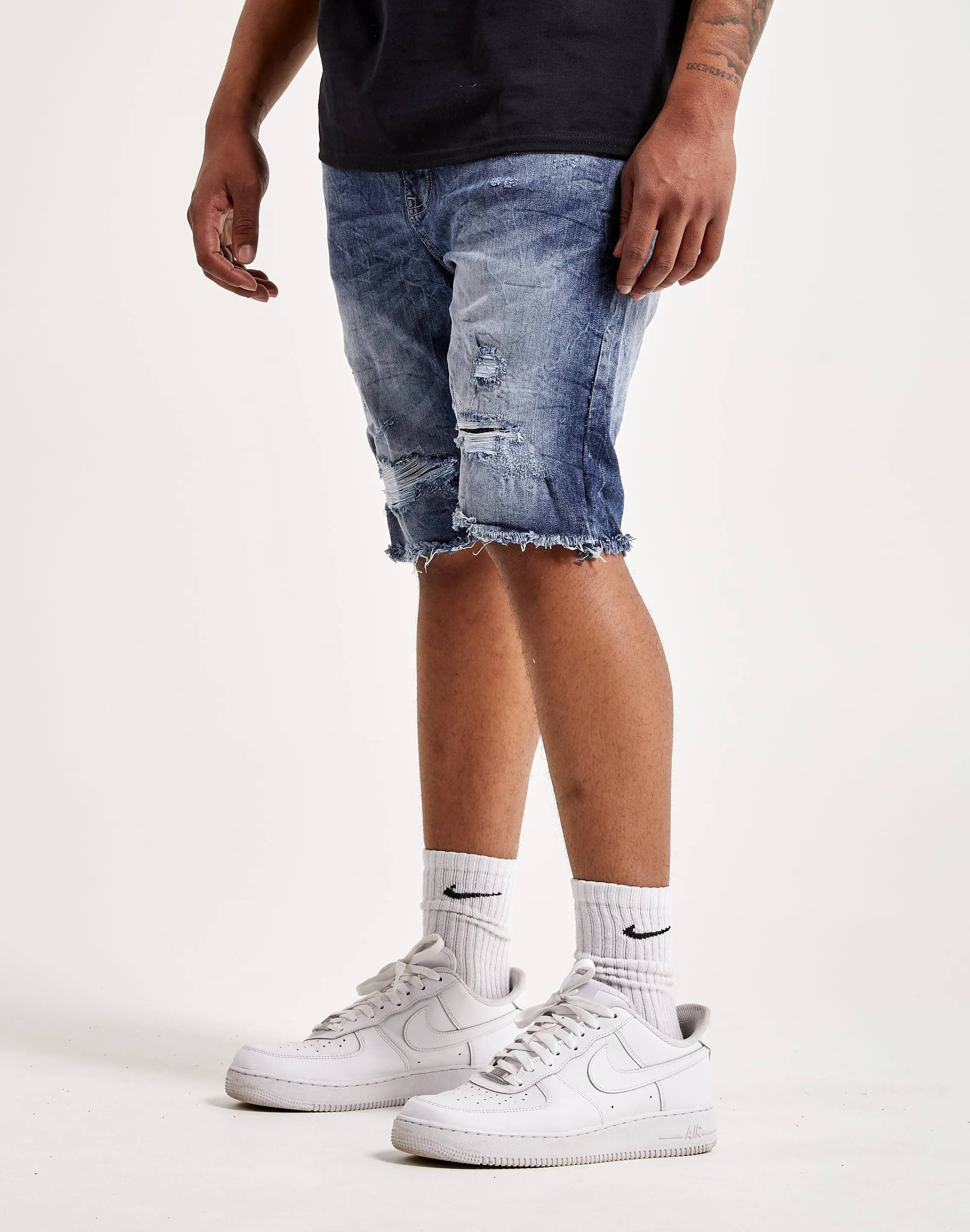 Jordan Craig Aged Wash Denim Shorts