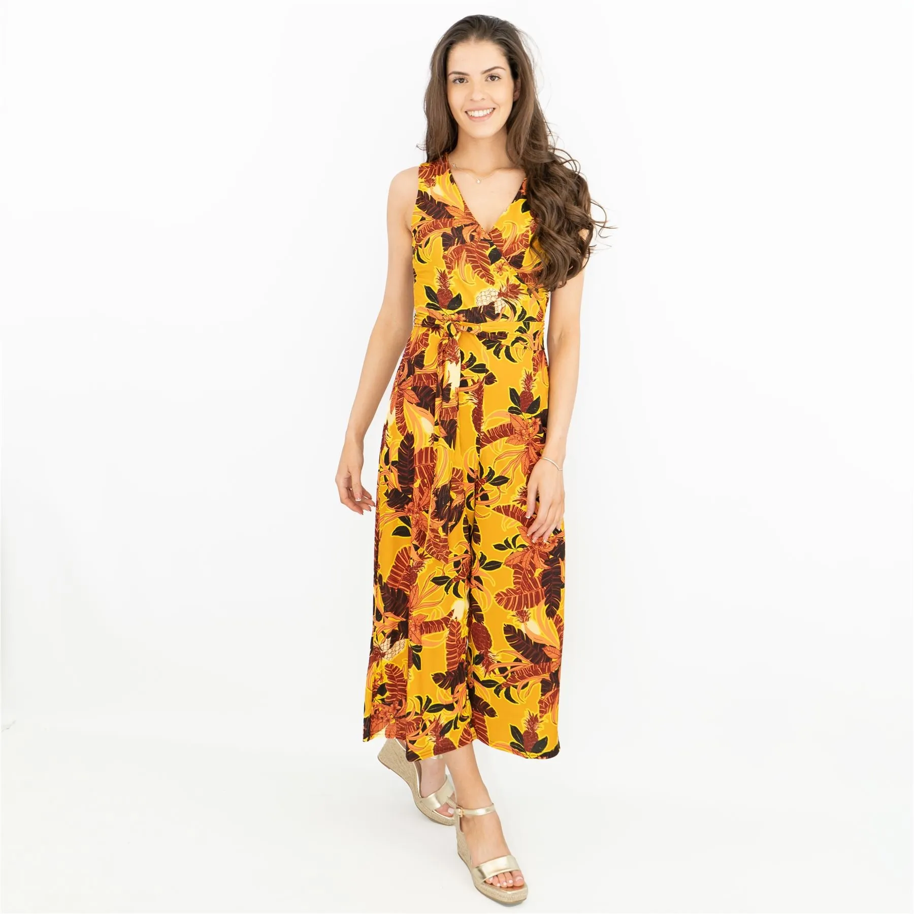 Karen Millen Batik Print Belted Jumpsuit