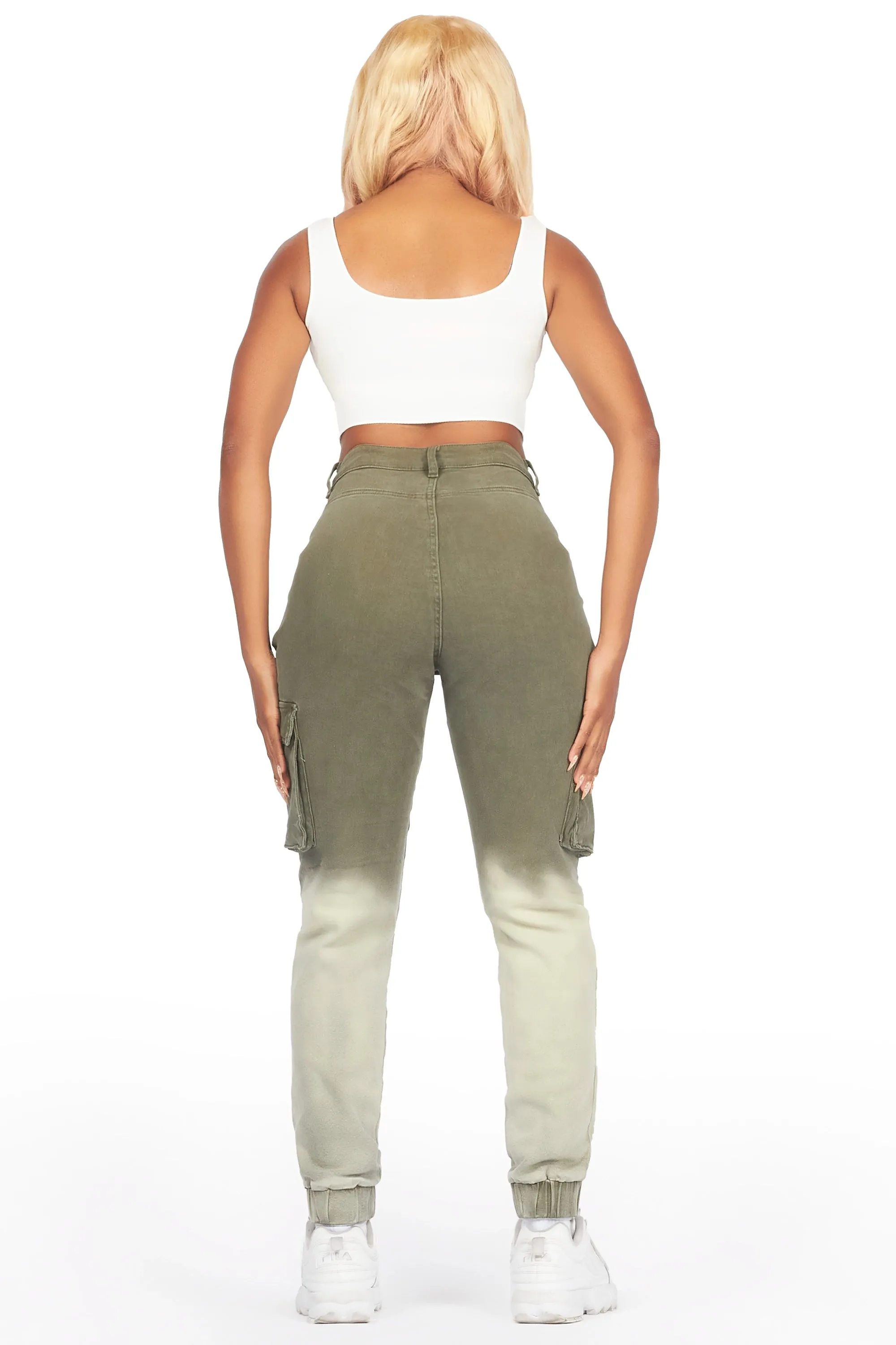 Kherry Olive Painted Jogger Jean