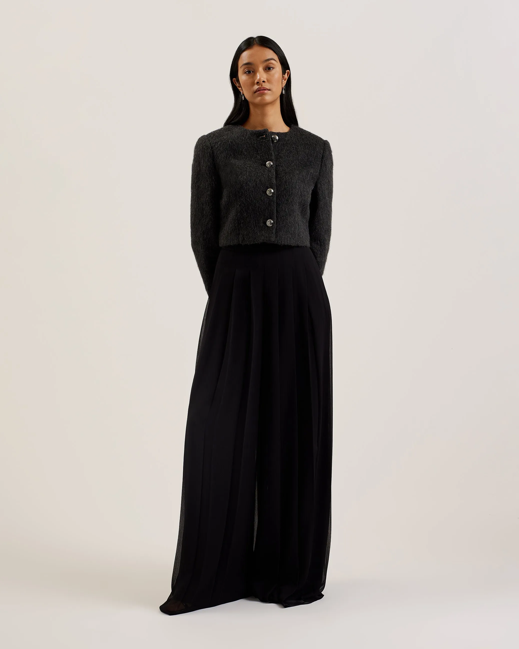 Kokuto Pleated Wide Leg Trouser Black