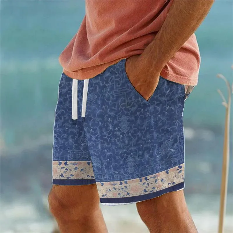 Men's Beach Print Breathable Shorts 83363346YM