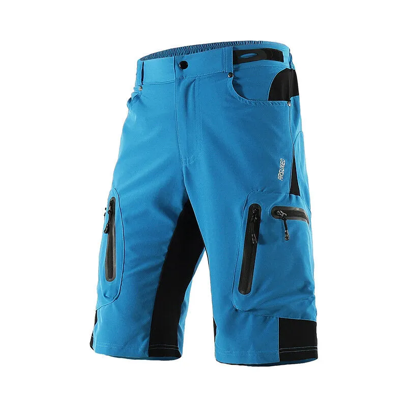 Men's Cycling MTB Shorts Bike Baggy Shorts Breathable Quick Dry Waterproof Zipper Sports Pants