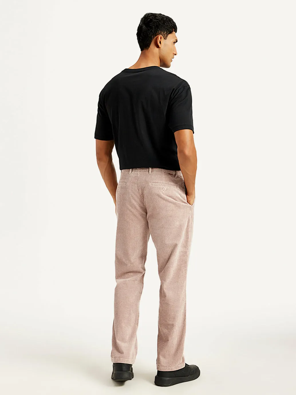 Men's Light Pink Straight Fit Chinos