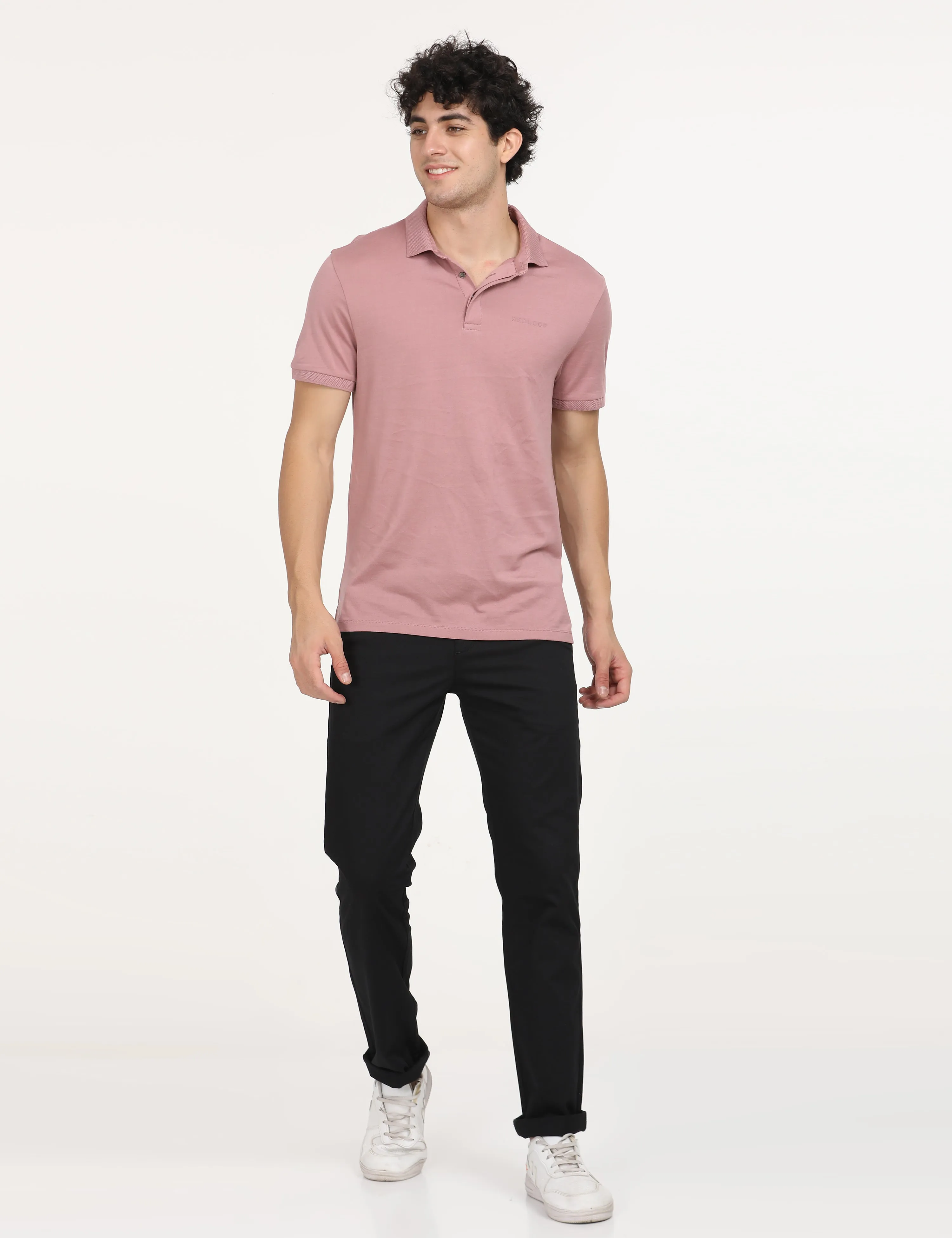 Men's Mauve Slim Fit Chinos