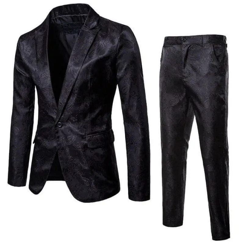 Mens Paisley Suit for Formal Occasions in Stylish Design