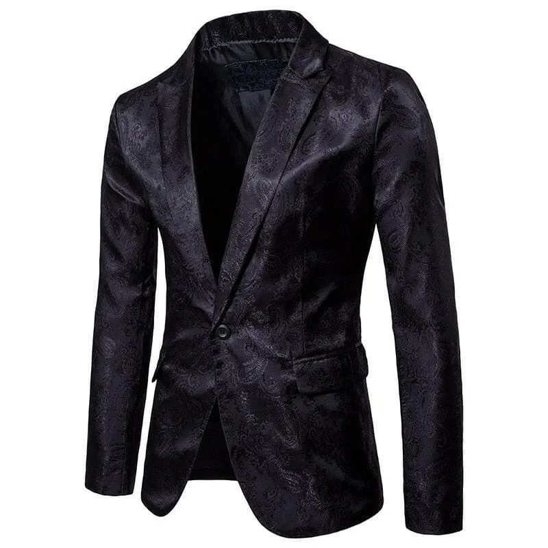 Mens Paisley Suit for Formal Occasions in Stylish Design