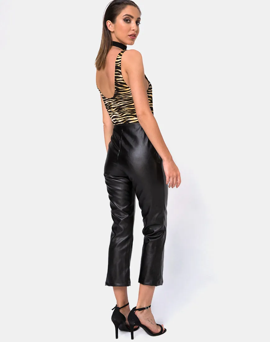 Moto Pants in Vegan Leather Black