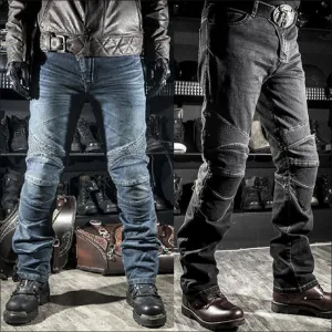 Motorcycle Rider Shatterproof Jeans for Off-road Adventures