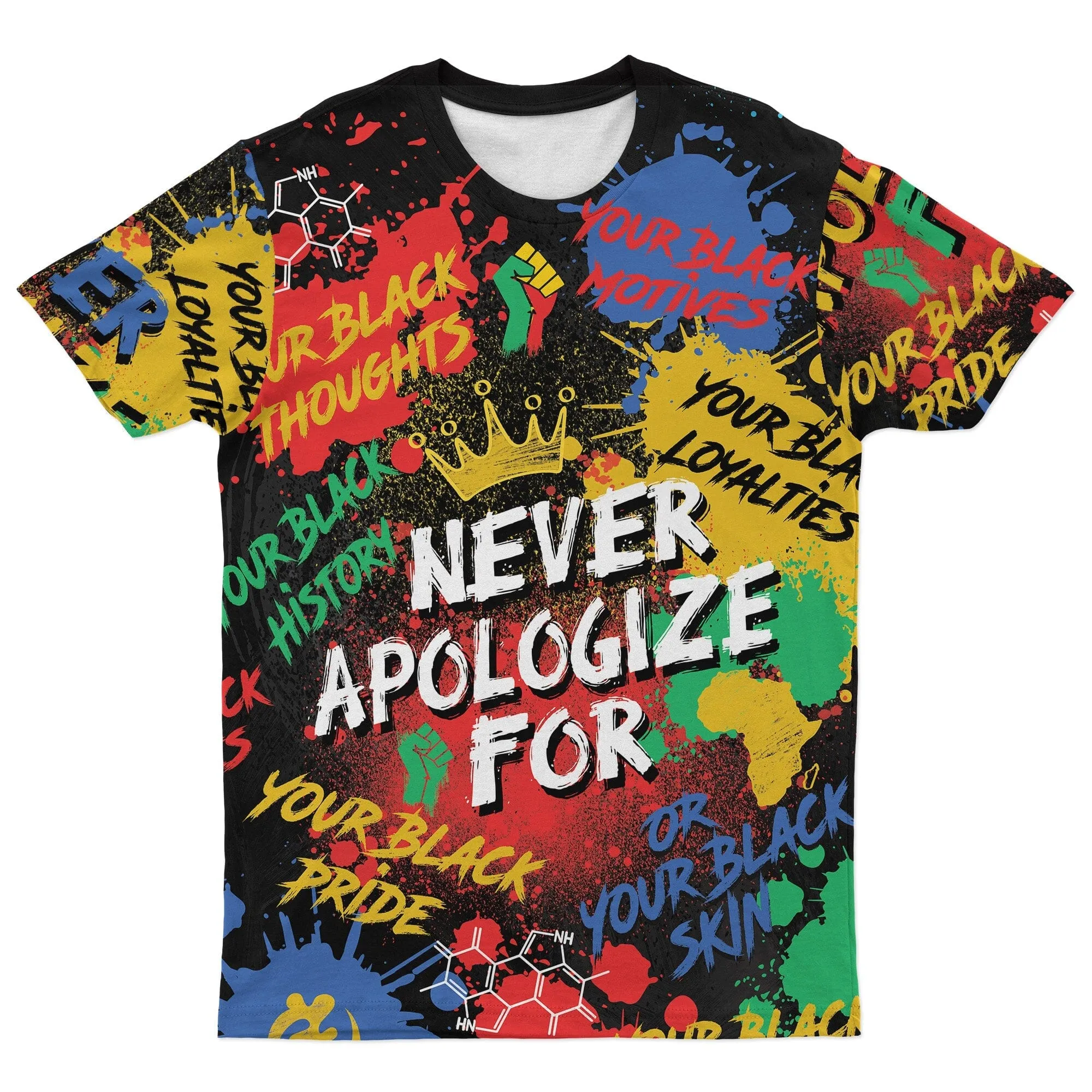 Never Apologize For Being Black T-shirt and Shorts Set